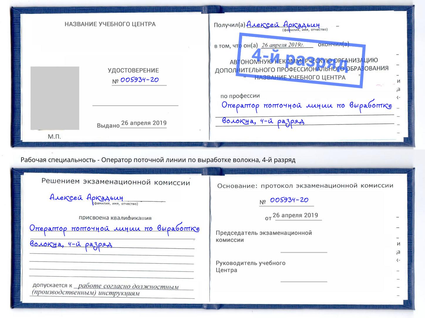 корочка 4-й разряд Оператор поточной линии по выработке волокна Томск